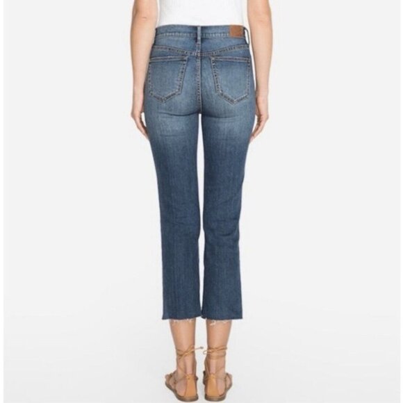 Johnny Was The Cropped Skinny Ankle Denim Jeans Raw Step Hem - Picture 4 of 11